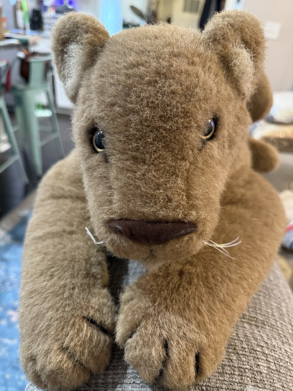 Vintage 1983 Elegante Dakin Cougar Mountain Lion Plush 24” USA Hang Tag